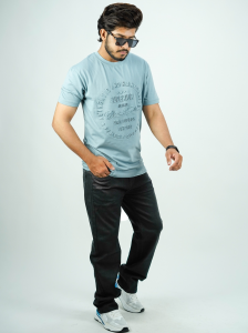 Men’s Embossed Graphic Crew-Neck T-Shirt