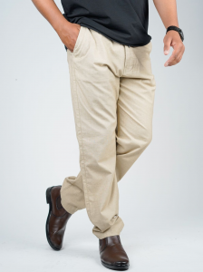 Men’s Linen Blend Pants | Comfortable Straight Fit Trousers with Drawstring Waist