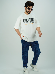 Refuse to Fail Oversized Baggy T-Shirt – Bold Tiger Graphic | Premium Cotton