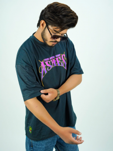 Rise From The Ashes Baggy Graphic T-Shirt – Oversized Streetwear for Men & Women (Black)