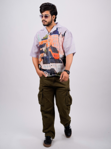 Cityscape Printed Lilian Baggy Shirt – Urban Cool Casual Wear for Men