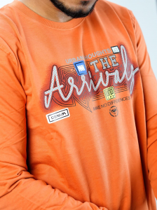 The Arrivals Urban Graphic Sweatshirt – Burnt Orange Shade